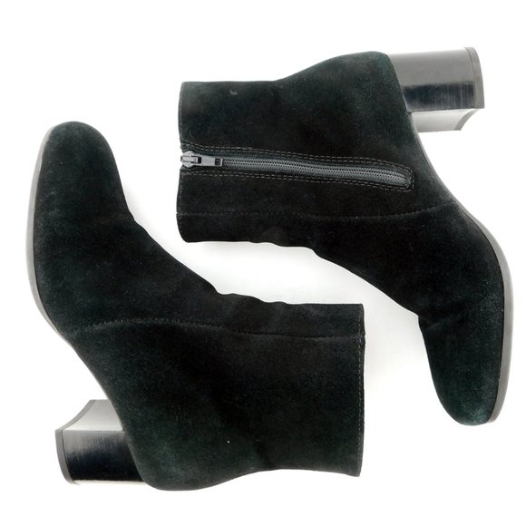 LA CANADIENNE Black Suede Weatherproof Booties 6 - Picture 5 of 10